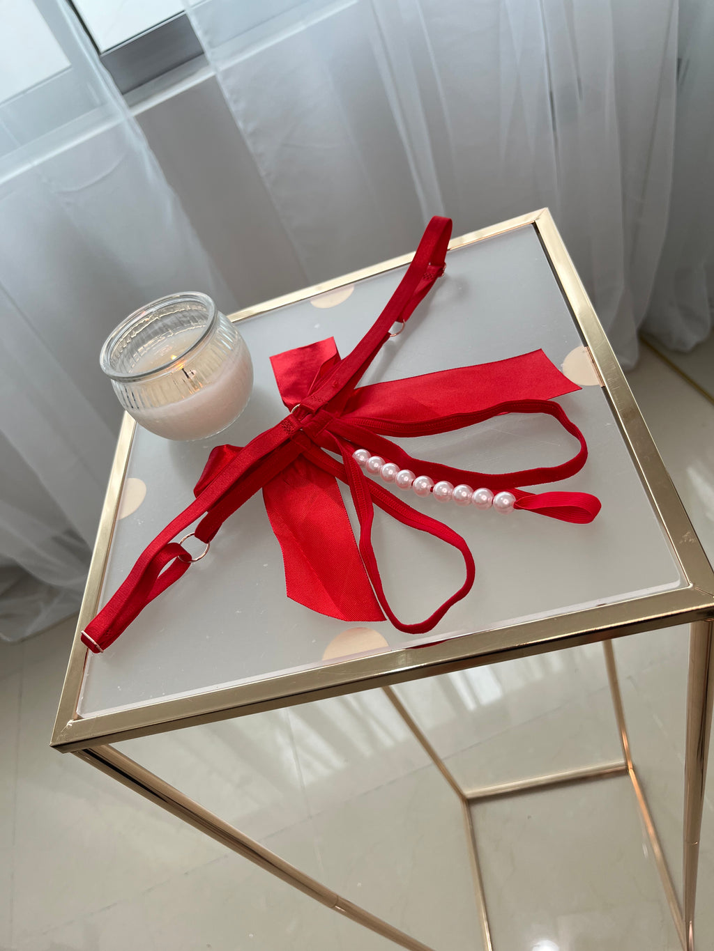 Tanga Erótica de Perlas Ajustable - Lencería Sensual Unitalla | NENA MX