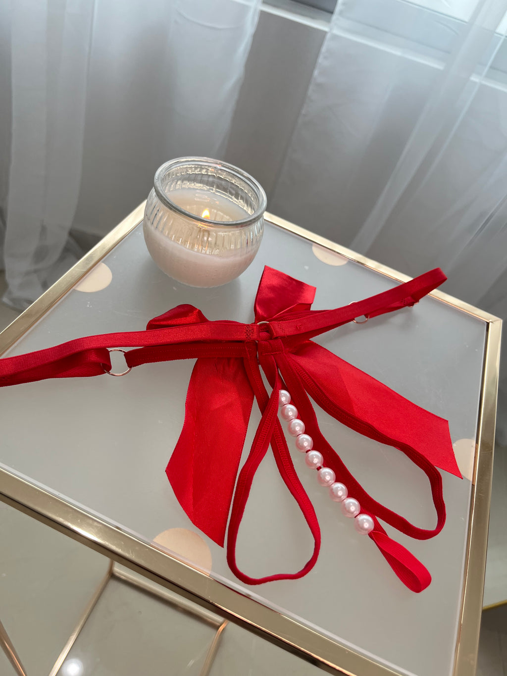 Tanga Erótica de Perlas Ajustable - Lencería Sensual Unitalla | NENA MX